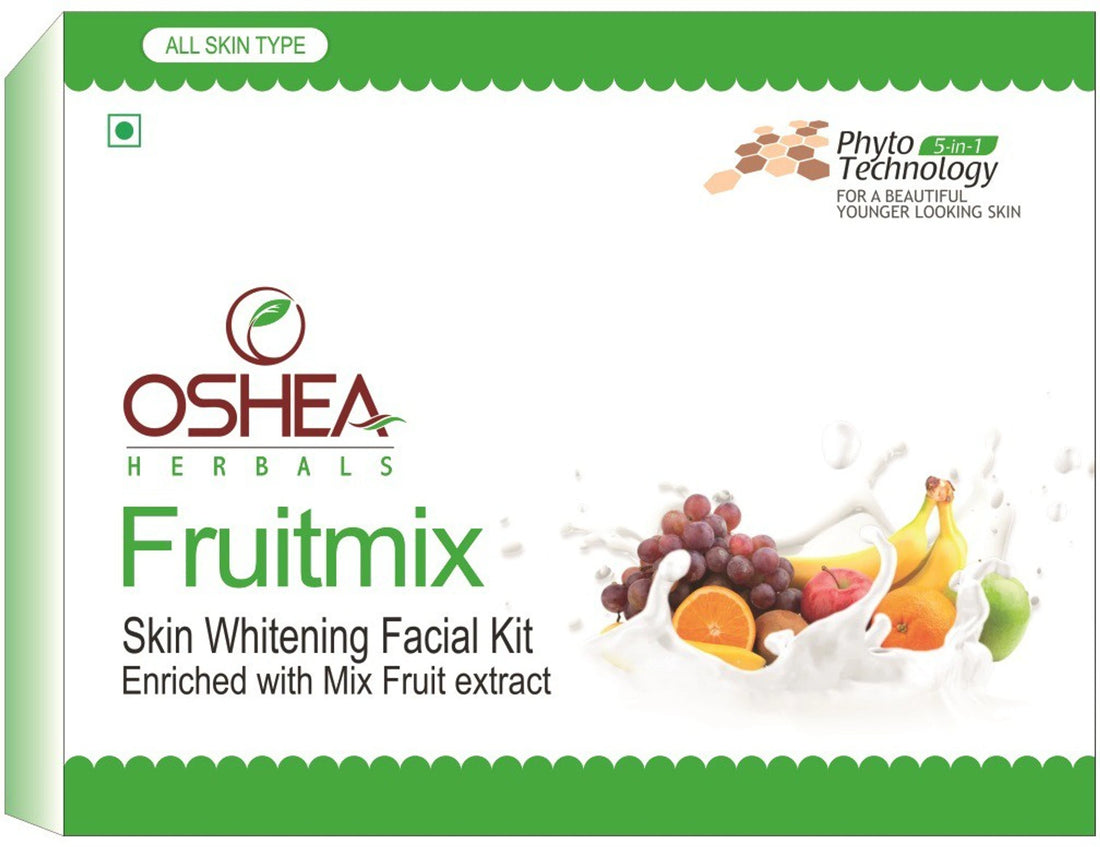 Oshea Herbals Fruitmix Whitening Facial Kit for Nourished & Radiance Glow (64g)