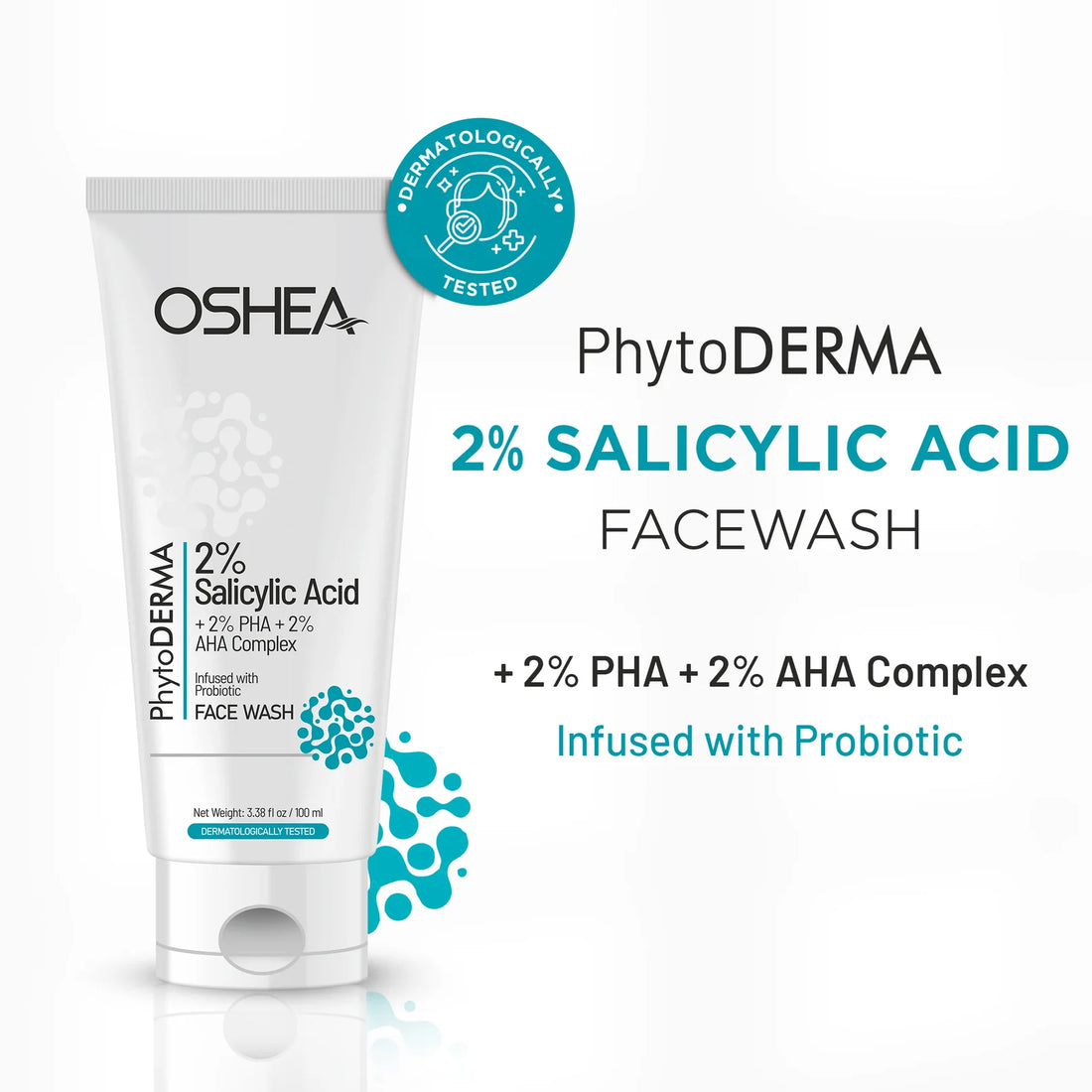 Oshea Herbals Salicylic Acid Face Wash for Oily & Acne prone skin with Probiotic 100ml
