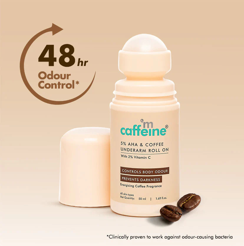 mCaffeine 5% AHA Underarm Roll On with Coffee 50ml