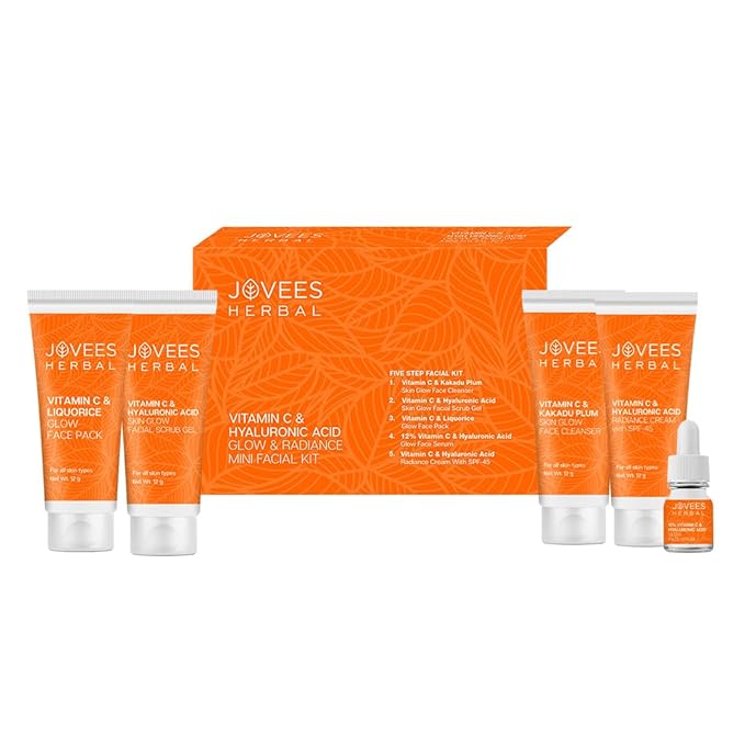 Jovees Herbal Vitamin C & Hyaluronic Acid Glow & Radiance Mini Facial Kit