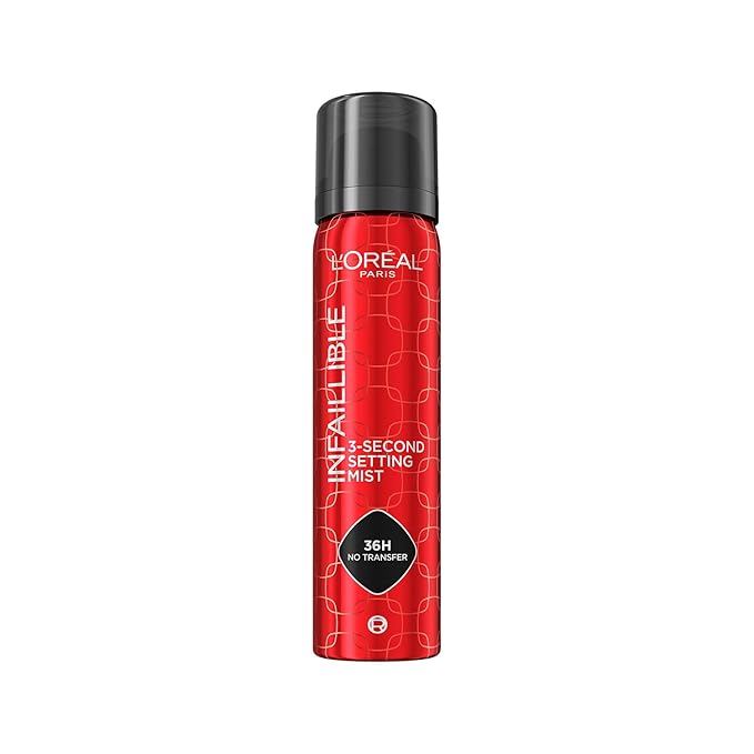 L'Oreal Paris Infaillible 3-Second Setting Mist, Transfer-proof & Waterproof Setting Spray, Quick drying, 75ml