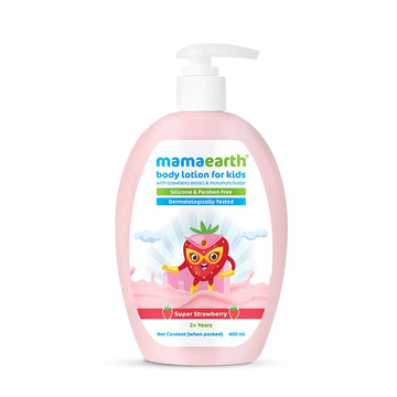 Mamaearth Body Lotion For Kids With Super Strawberry Extract & Murumuru Butter 400ml