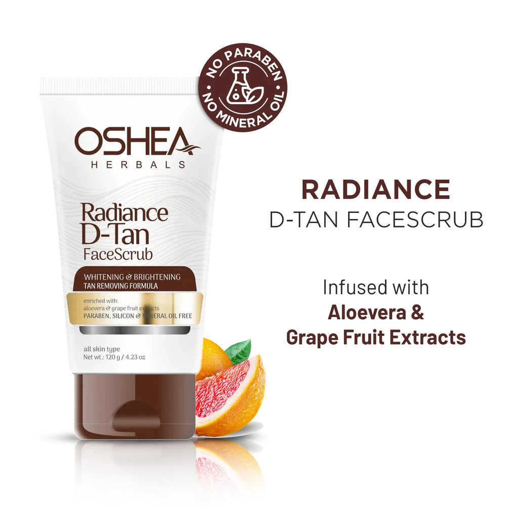 Oshea Herbals Radiance D-Tan Face Scrub 120g