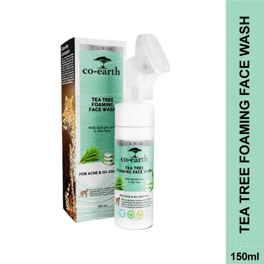 ColorBar Co-Earth Tea Tree Foaming Face Wash Nourishes Skin For Acne & Oil Control 150ml