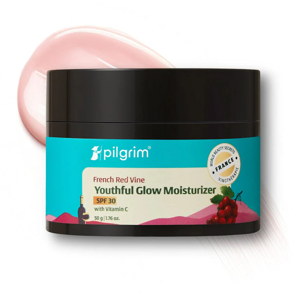 pilgrim Red Vine Youthful Glow Moisturizer with Vitamin C 50g