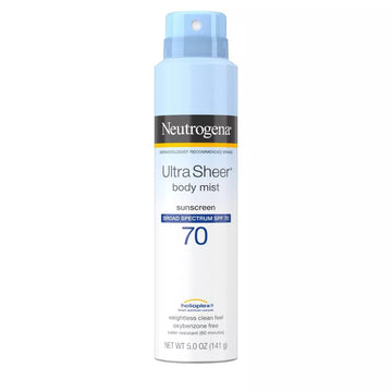 Neutrogena Ultra Sheer Body Mist Sunscreen Broad Spectrum Spray SPF-70 141gm