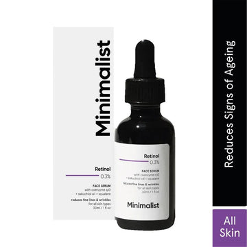 Minimalist Retinol 0.3% Face Serum Reduces Fine Lines & Wrinkles 30ml