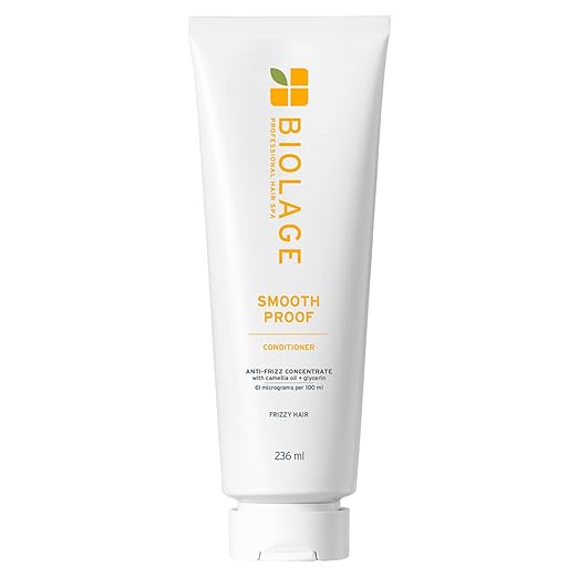 Biolage Smooth Proof Anti-Frizz Conditioner |Up to 72HR Frizz Control | With Camellia Oil & Glycerin | For Dry and Frizzy Hair | For Women and Men | Vegan & Cruelty-Free