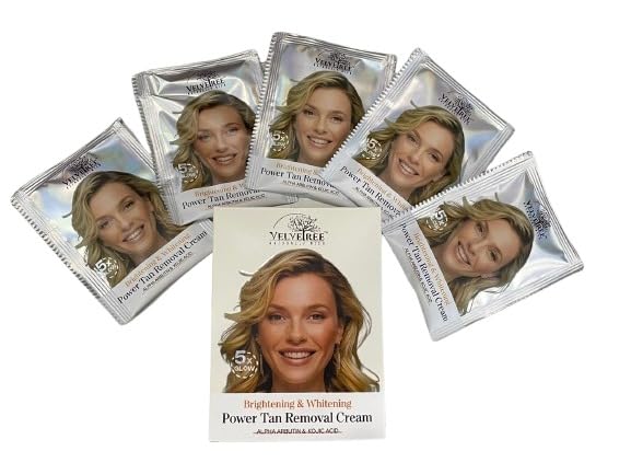 VELVETREE Brightening & Whitening Power Tan Removal Cream with Alpha Arbutin & Kojic Acid, 5x Glow