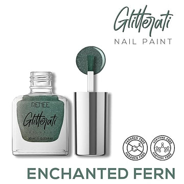 RENEE Glitterati Nail Paint - Enchanted Fern 10ml