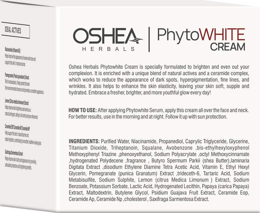 Oshea Herbals PhytoWHITE Brightening & Lightening Whitening Boost Cream with Spf 25 PA+ 50g