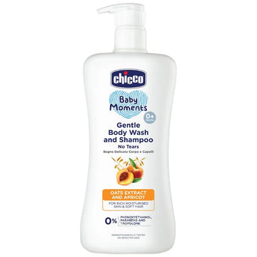 Chicco Baby Moments Gentle Body Wash & Shampoo Oats Extract & Apricot 0% 500ml
