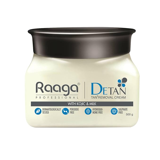 Raaga Professional De-Tan Tan Removal Cream Kojic & Milk 500g