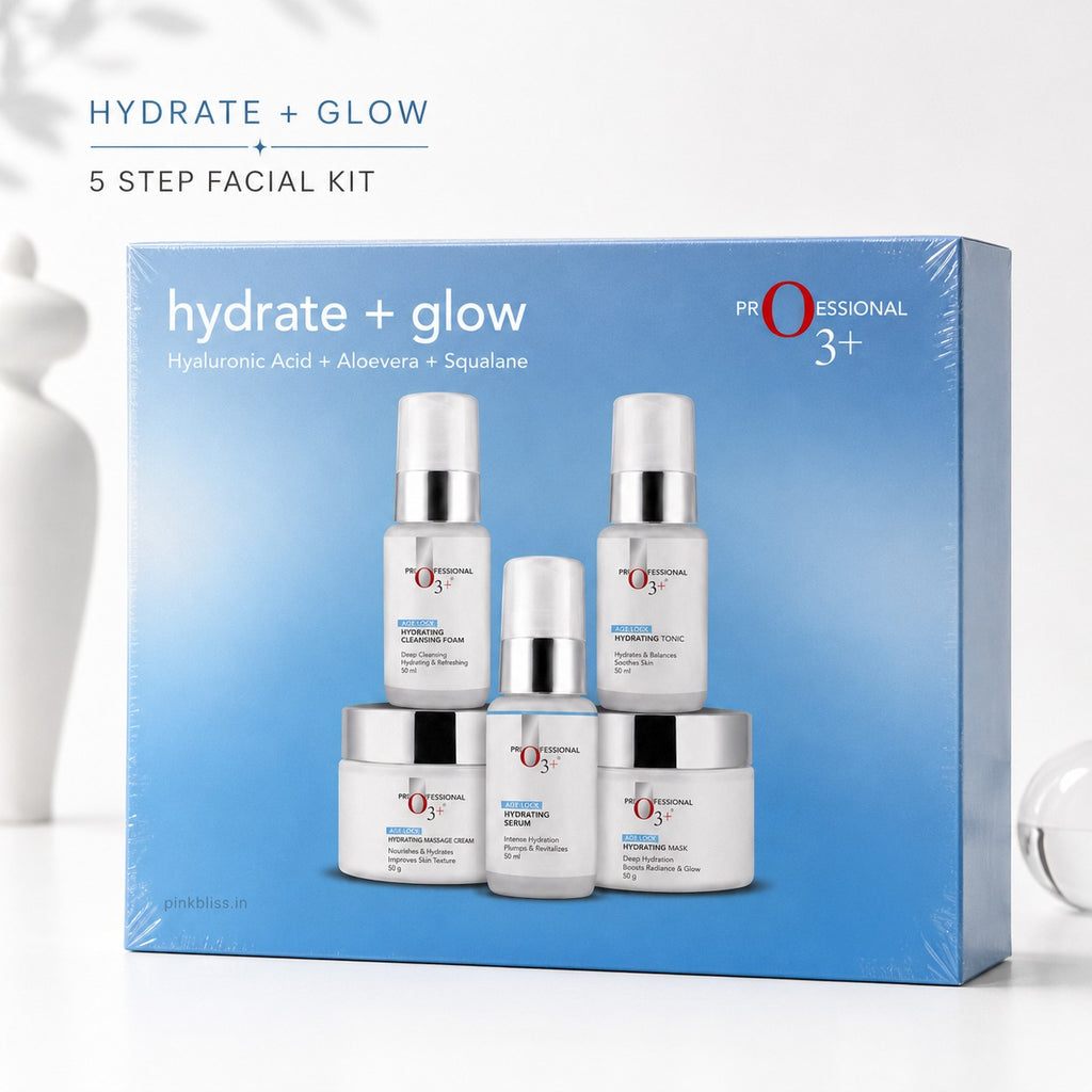 O3+ Professional Hydrate + Glow Facial Kit for Tan-Pigmented Skin Radiance – Shine