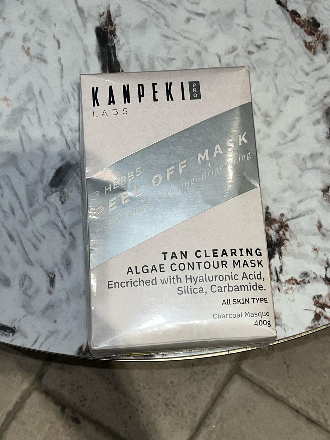 KANPEKI LABS PRO 3 HERBS PEEL OFF MASK TAN CLEARING ALGAE CONTOUR MASK 400g