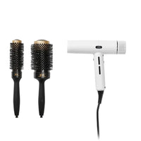 JRL PROFESSIONAL Forte Pro 2020H hair dryer set Hair dryer + 2 round brushes White