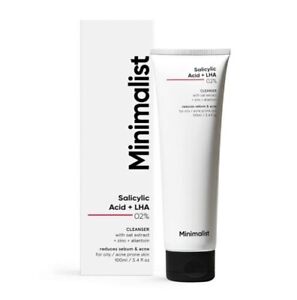 Minimalist Salicylic Acid + LHA 02% Cleanser Reduces Sebum & Acne 100ml