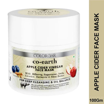 ColorBar Co-Earth Apple Cider Vinegar Face Mask For Deep Cleansing & Oil Balance 100gm