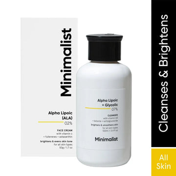 Minimalist Alpha Lipoic +Glycolic 07% Cleanser Brightens & Smoothens Skin 100ml