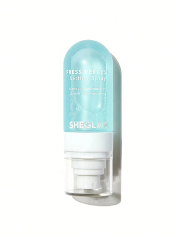 SHE GLAM PRESS REFRESH SETTING SPRAY KEEPS YOUR MAKEUP FRESH SMELLS LIKE A VACATION 55ML