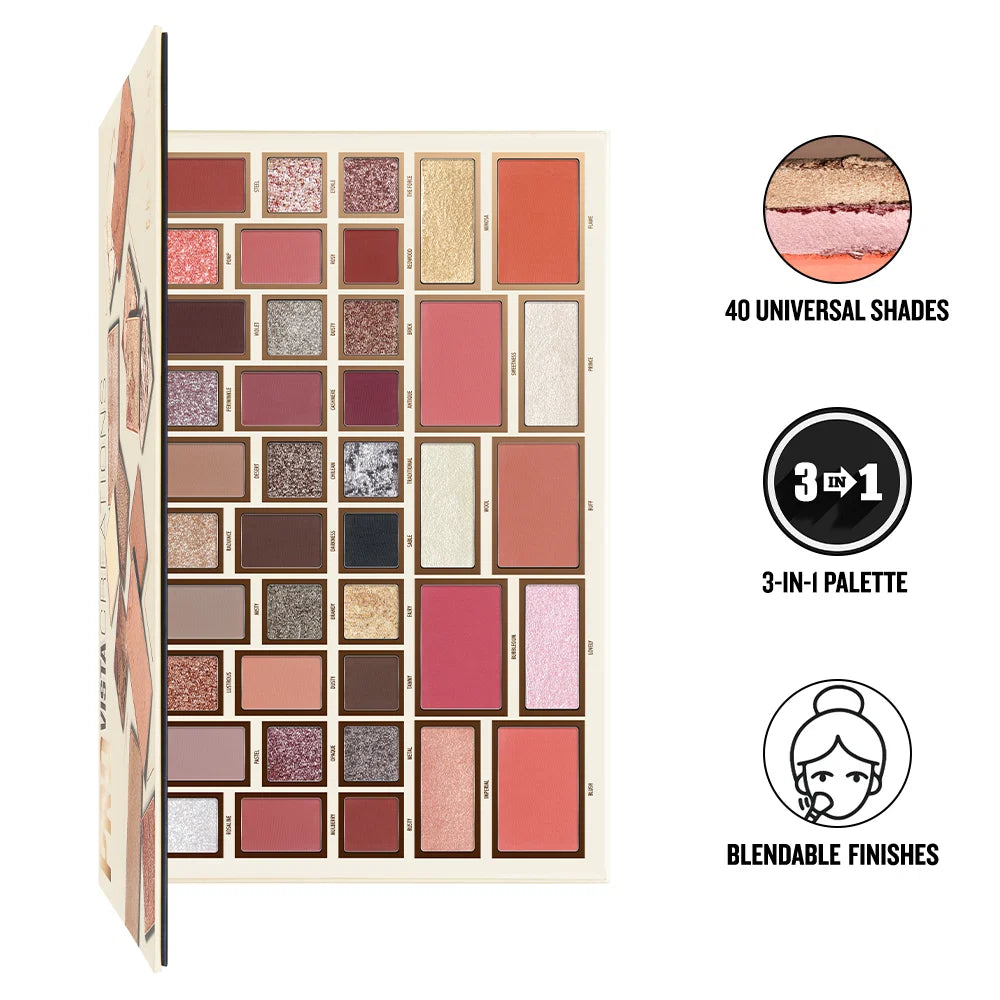 Character Pro Vista Creations 40-Color EyeShadow Palette CPV001
