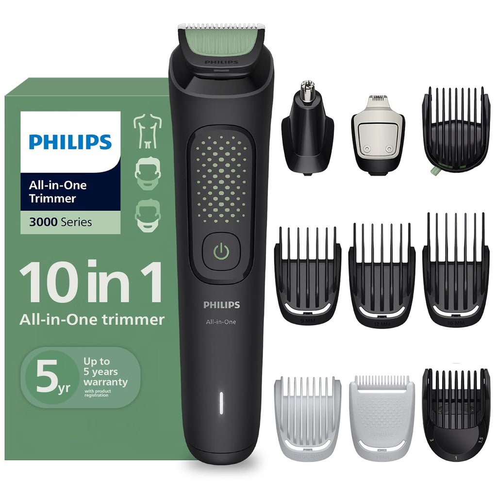 Philips 10-In-1 3000 Series Multipurpose Trimmer for Face & Body for Men MG3931-15