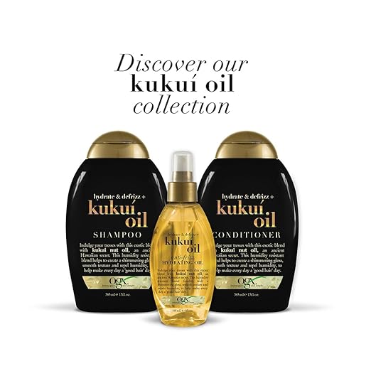 OGX Hydrate & Defrizz Kukui Oil Conditioner | Kukui nut oil infused blend helps Moisturizing Oily, Greasy, Curly, Frizzy, Shine Hair 385 ml