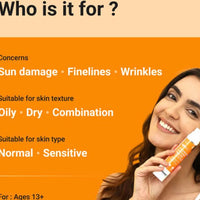 The Derma co 1% Hyaluronic Sunscreen Aqua Gel - 50g Broad Spectrum Protection SPF 60 PA++++ | Non-Greasy