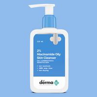 The Derma co 2% Niacinamide Oily Skin Cleanser for Sensitive, Oily & Combination Skin 125 ml Non-Irritant | 100% Soap-Free | Non-Drying 125ml