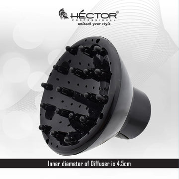 Hector Professional Diffuser For Hair Dryer|Attachment For Curly Wavy Natural Thick Hair To Build Volume|Diffuser For Blow Dryers