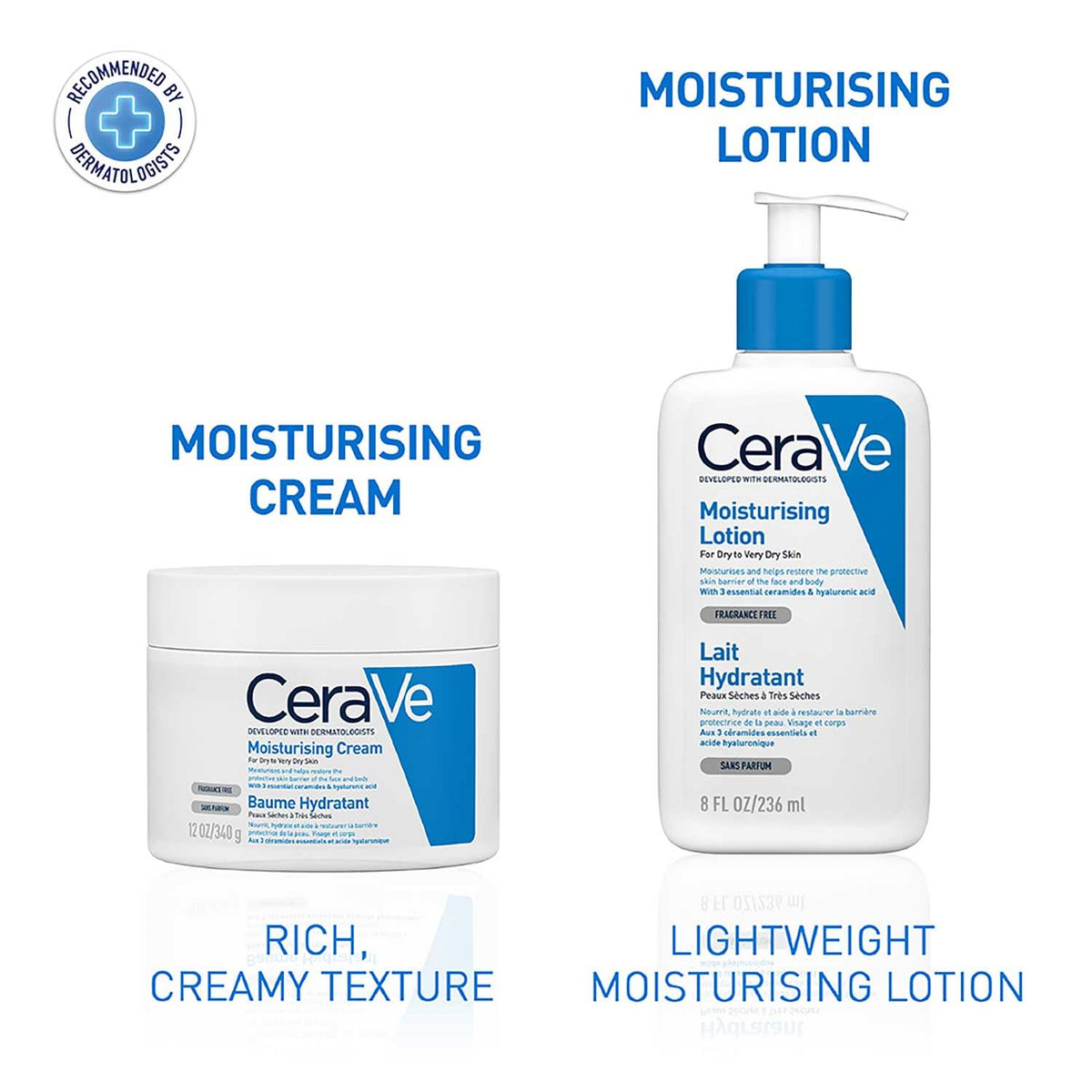 CeraVe Moisturizing Cream For Dry To Very Dry Skin 340g (Made In India)