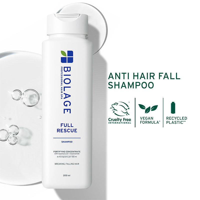 Biolage Full Rescue Shampoo for Hair Breakage, 74% Resistance to Hairfall, For Fragile Hair (200ml)