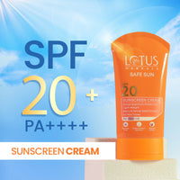 Lotus Herbal Safe Sun Sun Block Cream Breezy Berry Spf 20 Uvb All Skin Type 100g
