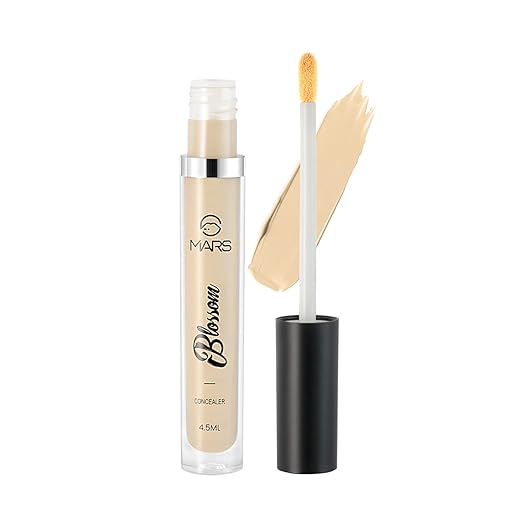 MARS Blossom liquid Concealer | Lightweight With Full Coverage | Highly Blendable Concealer for Face Makeup | Crease Resistant Formula (4.5 ml) (Warmland)