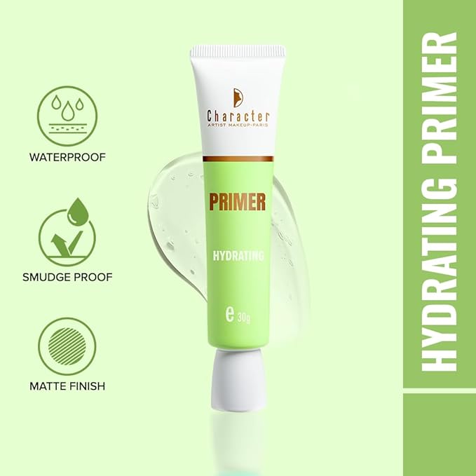 Character Primer Hydrating - Long-Lasting Moisture & Smooth Finish | Creamy Formula with Ginseng, Glycerin & Glycols | Plumps, Softens & Preps Skin for Comfortable All-Day Wear Pmm002