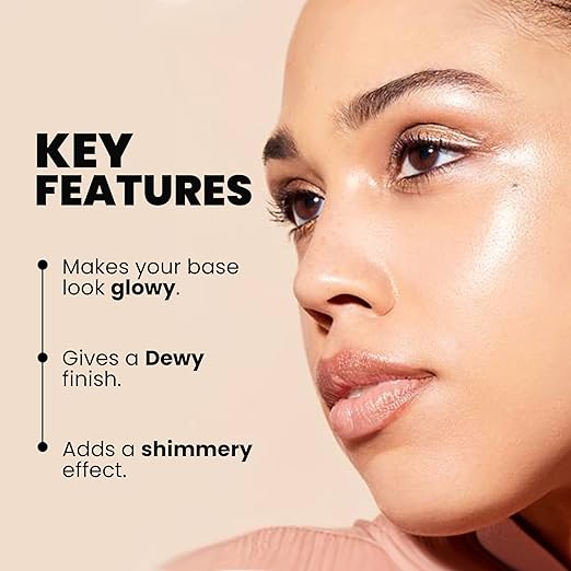 MARS Illuminati Base Dewy Primer with Highlighter | Glowy Dewy Primer for Face Makeup | Natural Finish (45ml) (GOLD)