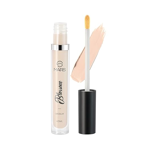 MARS Blossom liquid Concealer | Lightweight With Full Coverage | Highly Blendable Concealer for Face Makeup | Crease Resistant Formula (4.5 ml) ( 05 Medium Honey)