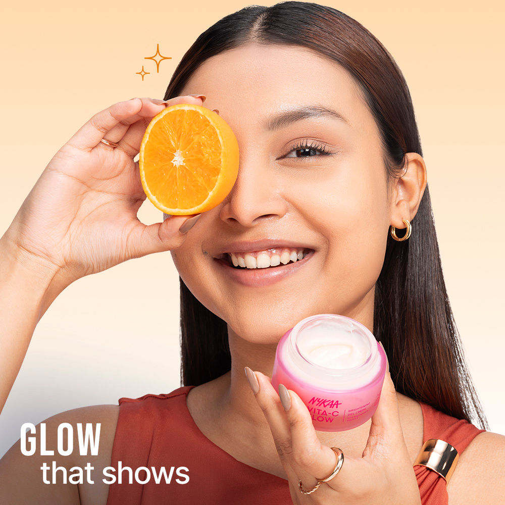 Nykaa Vita-C Glow Brightening Gel Creme -Lightweight, Non Sticky-For Normal, Oily & Combination Skin (50ml)