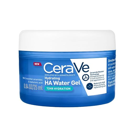 CeraVe HA Water Gel with Hyaluronic Acid, Ceramides & Niacinamide for Plumpy hydration Oil-free gel moisturizer 3 sec fast absorption Dermat recommended for Women & Men 25 ml