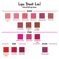 Nykaa Lips Don't Lie! Waterproof Line & Fill Lip Liner - Little Bad Girl 14 (1.14g)