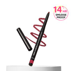 Nykaa GLAMOReyes Waterproof & Smudgeproof Colored Kajal Eyeliner Eye Pencil - Ruby (0.3g)