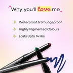 Nykaa GLAMOReyes Waterproof & Smudgeproof Colored Kajal Eyeliner Eye Pencil - Ruby (0.3g)