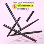Nykaa GLAMOReyes Waterproof & Smudgeproof Colored Kajal Eyeliner Eye Pencil - Ruby (0.3g)
