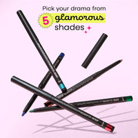 Nykaa GLAMOReyes Waterproof & Smudgeproof Colored Kajal Eyeliner Eye Pencil - Ruby (0.3g)