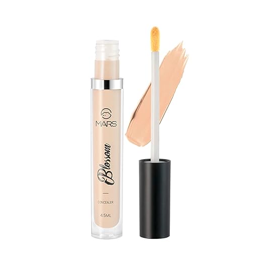 MARS Blossom liquid Concealer | Lightweight With Full Coverage | Highly Blendable Concealer for Face Makeup | Crease Resistant Formula (4.5 ml) ( 07 Broze Tan )