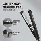 Hector Titanium Pro Hair Crimper with Fast Heatup for Women, Black