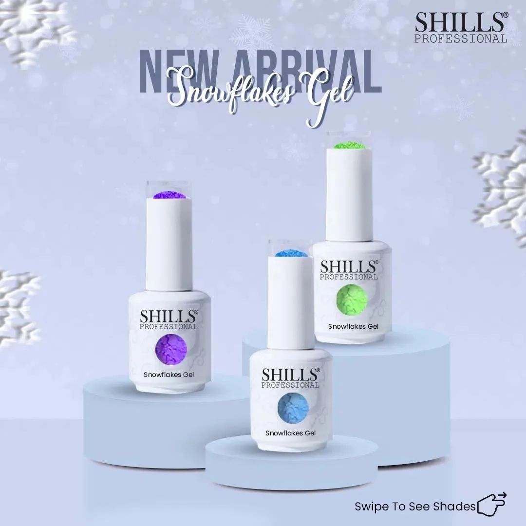 Shills Professional Soak Off Gel Polish Snowflakes Gel 251 15ml