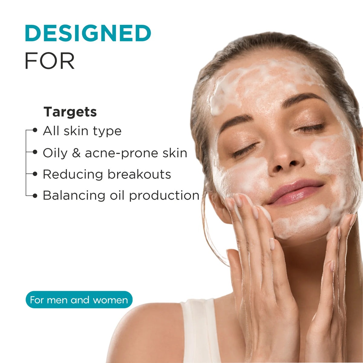 Oshea Herbals Salicylic Acid Face Wash for Oily & Acne prone skin with Probiotic 100ml