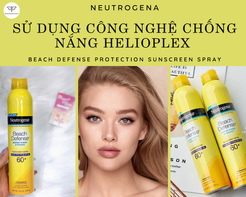 Neutrogena Beach Defense Water+sun protection Sunscreen Spray Broad Spectrum SPF-60 240gm