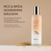 FARMSTAY  Rice & Bifida Nourishing Emulsion, Dark Spots Correcting Remover with Niacinamide, Hydrating & Smoothing Rice Moisturizer for Glow Skin, for Women & Men, Korean Skin Care 120ml